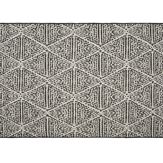 Dutch Lifestyle Patio Wit/zwart - Polyester - Vloerkleed - Indoor/Outdoor - Zwart-wit