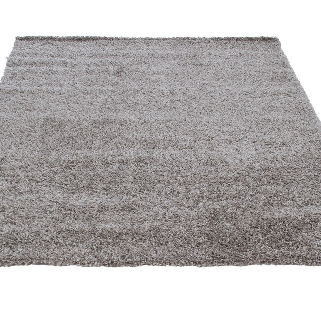 Dutch Lifestyle Shaggy Boston grey- PP/Jute - Vloerkleed - Grijs