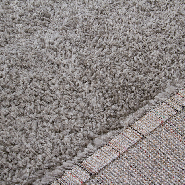 Dutch Lifestyle Shaggy Boston grey- PP/Jute - Vloerkleed - Grijs