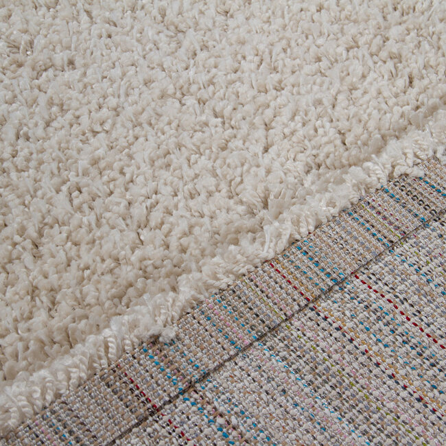 Dutch Lifestyle Shaggy Boston ivory - PP/Jute - Vloerkleed - Beige