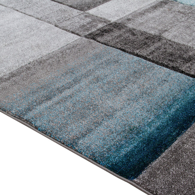 Dutch Lifestyle Timelapse Grey/blue- PP/Jute - Vloerkleed - Multicolor