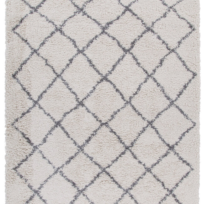 Dutch Lifestyle Tribe A - PP/Jute - Vloerkleed - Zwart-wit