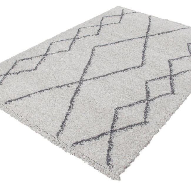 Dutch Lifestyle Tribe C - PP/Jute - Vloerkleed - Zwart-wit