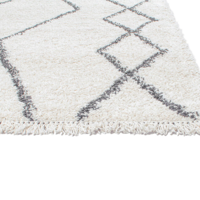 Dutch Lifestyle Tribe C - PP/Jute - Vloerkleed - Zwart-wit