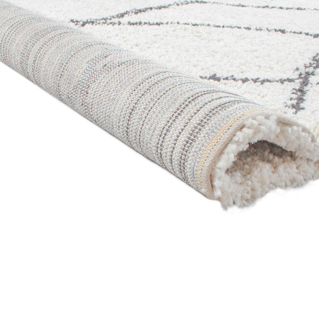 Dutch Lifestyle Tribe C - PP/Jute - Vloerkleed - Zwart-wit