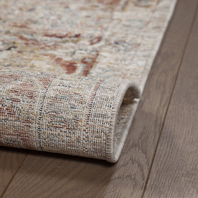 Dutch Lifestyle Caravan Grey/Rust- Polyester - Vloerkleed - Grijs/roest