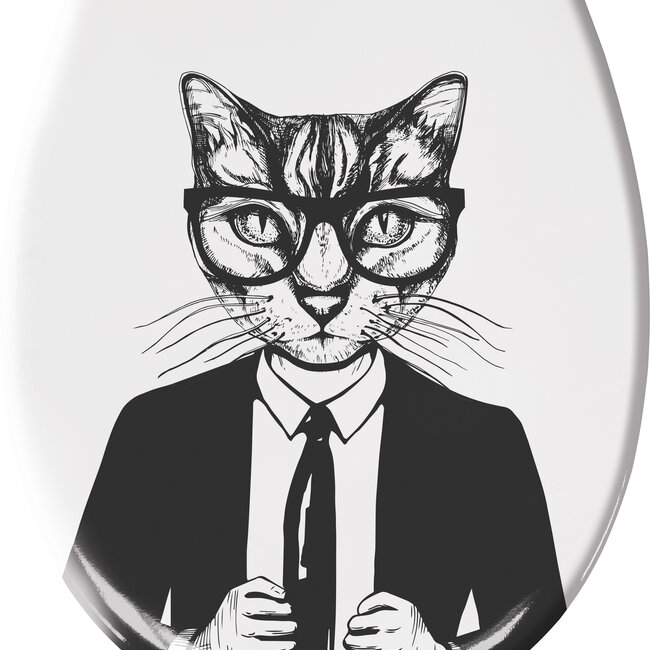 Kleine Wolke Kleine Wolke wc bril Kalli 37x45 cm (zwart/wit)