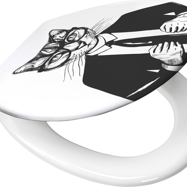 Kleine Wolke Kleine Wolke wc bril Kalli 37x45 cm (zwart/wit)