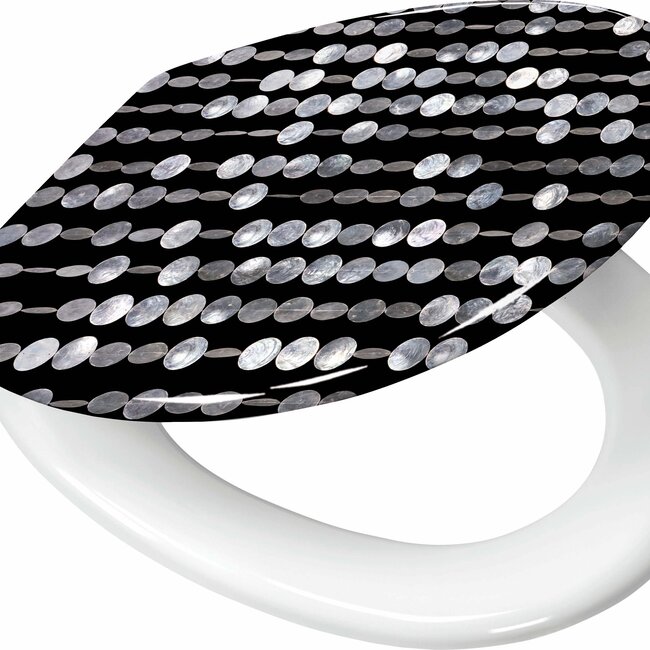 Kleine Wolke Kleine Wolke wc bril Perla 37x45 cm (zwart)