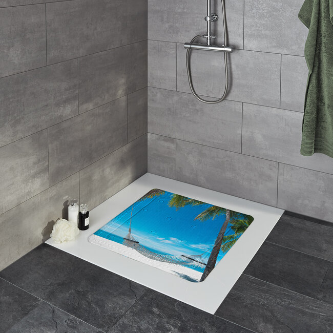 Kleine Wolke Kleine Wolke antislip douchemat Bahamas 55x55 cm (multicolor)