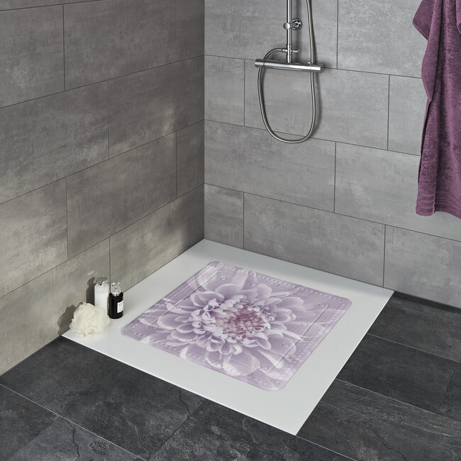 Kleine Wolke Kleine Wolke antislip douchemat Dahlia 55x55 cm (paars)