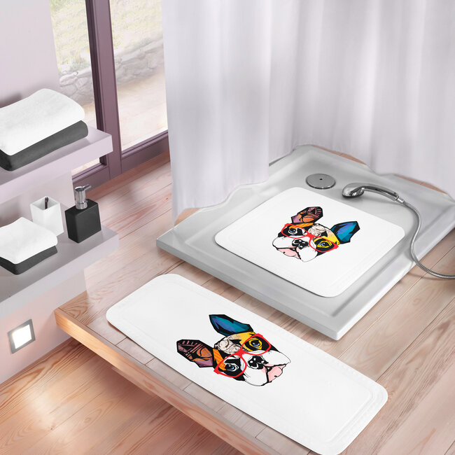 Kleine Wolke Kleine Wolke antislip douchemat Henry 55x55 cm (multicolor)