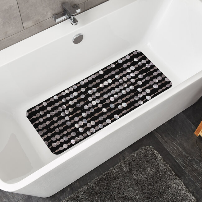 Kleine Wolke Kleine Wolke antislip badmat Perla 36x92 cm (zwart)