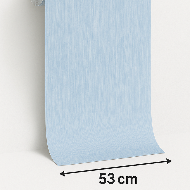 Dutch Wallcoverings Vliesbehang uni blauw - vliesbehang - 10m x 53cm - 56535