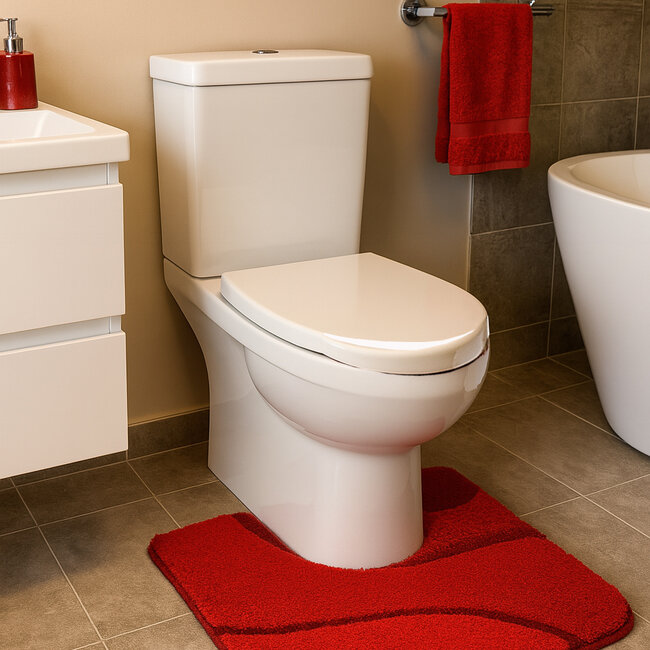 Kleine Wolke Toiletmat Wave Robijnrood