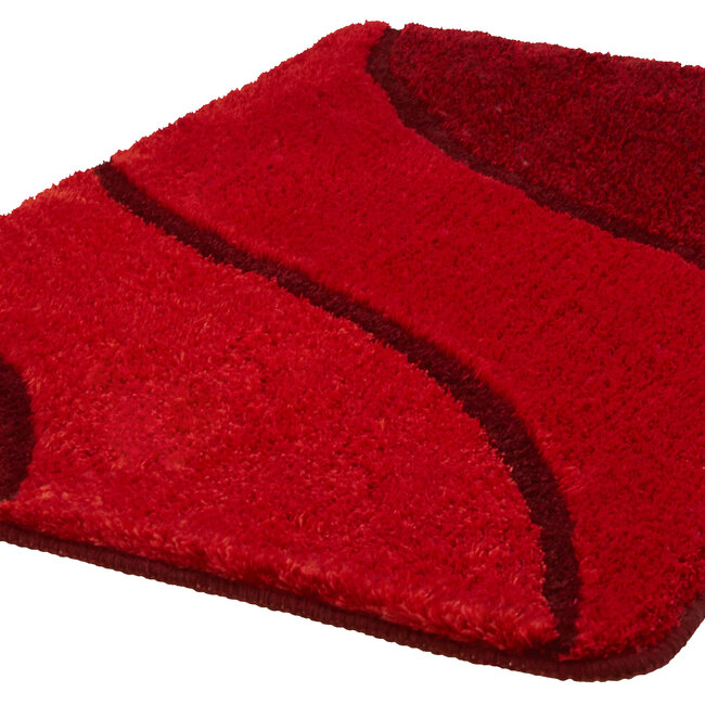 Kleine Wolke Badmat Wave Robijnrood