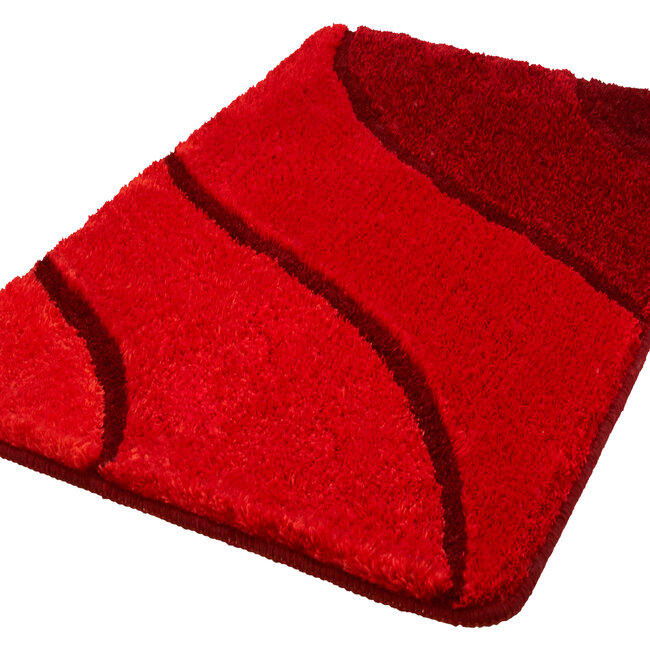 Kleine Wolke Badmat Wave Robijnrood