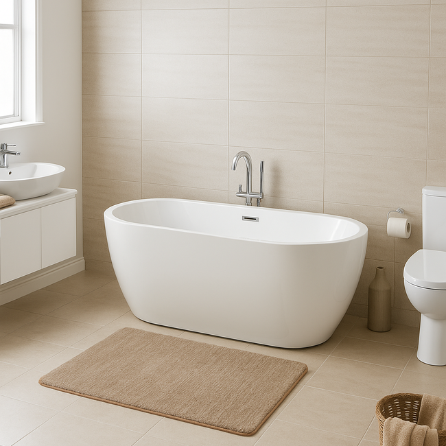 Kleine Wolke Badmat Seattle Taupe