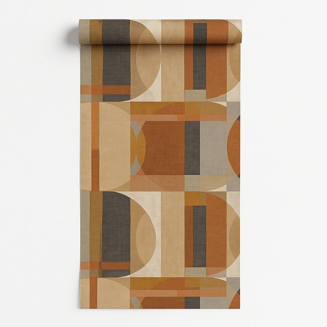 Dutch Wallcoverings Dutch Wallcoverings - Arcadia- Sojo bruin/blauw - Vliesbehang - 10m x 53cm - A64902