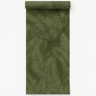 Dutch Wallcoverings Vliesbehang - Arcadia- Happy Leaf groen - A70203