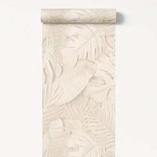 Dutch Wallcoverings Vliesbehang - Artifice- palmbladeren beige - M800-07