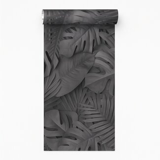 Dutch Wallcoverings Vliesbehang - Artifice- palmbladeren zwart - M800-09