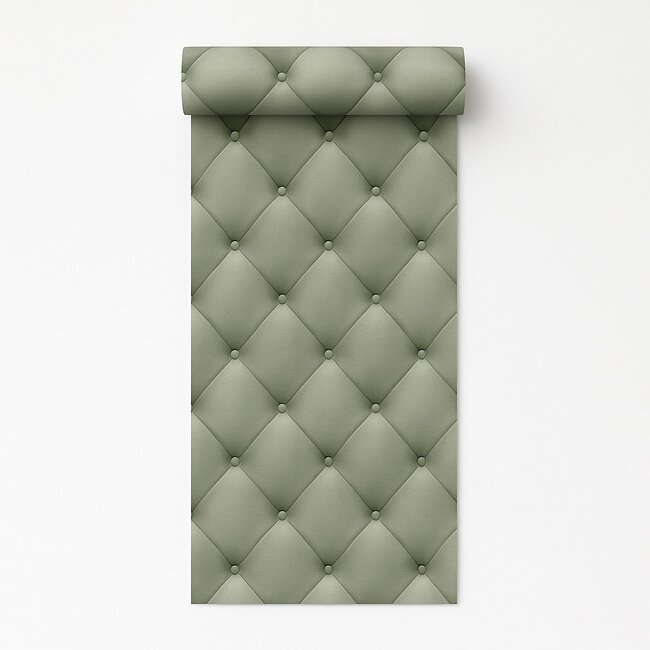 Dutch Wallcoverings Dutch Wallcoverings - Artifice- kapiton groen - Vliesbehang - 10m x 53cm - M762-04