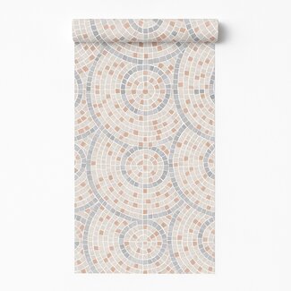 Dutch Wallcoverings Vliesbehang - Artifice- mozaïek tegel beige/terra - M763-10