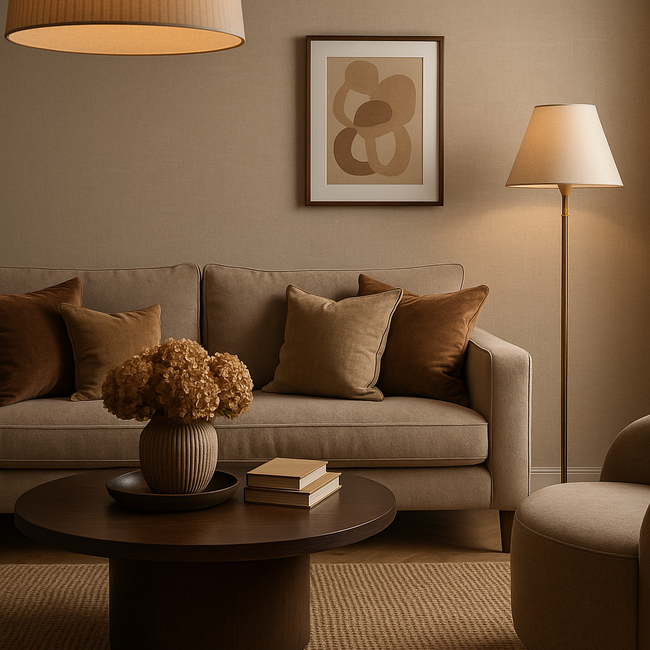 Dutch Wallcoverings Dutch Wallcoverings - Linen & Textures - uni taupe - Vliesbehang - 10m x 53cm - LT10003