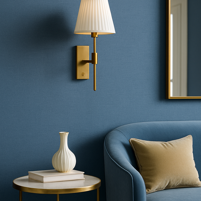 Dutch Wallcoverings Dutch Wallcoverings - Linen & Textures - uni blauw - Vliesbehang - 10m x 53cm - LT10013