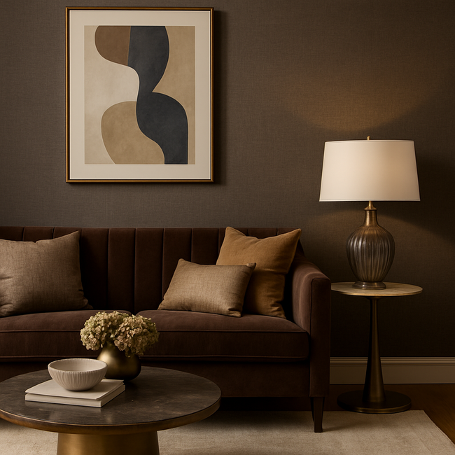 Dutch Wallcoverings Dutch Wallcoverings - Linen & Textures - uni zwart/goud - Vliesbehang - 10m x 53cm - LT10023