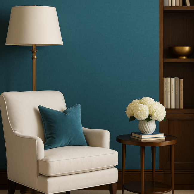 Dutch Wallcoverings Dutch Wallcoverings - Linen & Textures - uni iceblue  - Vliesbehang - 10m x 53cm - TT10005