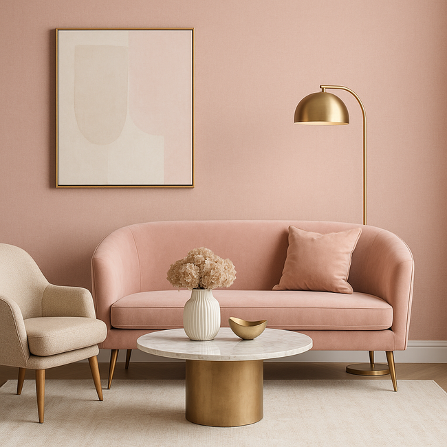 Dutch Wallcoverings Dutch Wallcoverings - Linen & Textures - uni pink - Vliesbehang - 10m x 53cm - TT10006