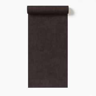 Dutch Wallcoverings Vliesbehang - Linen & Textures - uni darkchoco - TT10008