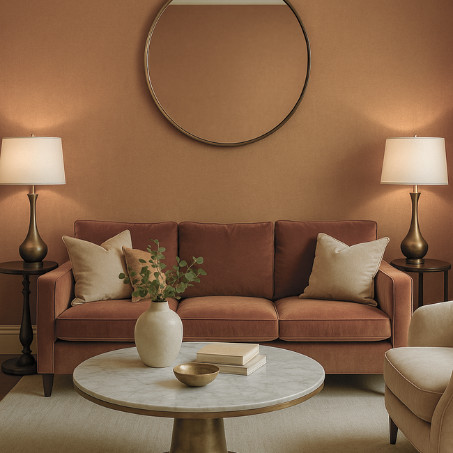 Dutch Wallcoverings Dutch Wallcoverings - Linen & Textures - uni browngold - Vliesbehang - 10m x 53cm - TT10009