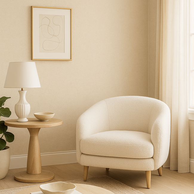 Dutch Wallcoverings Dutch Wallcoverings - Linen & Textures - uni sandbeige - Vliesbehang - 10m x 53cm - TT10012