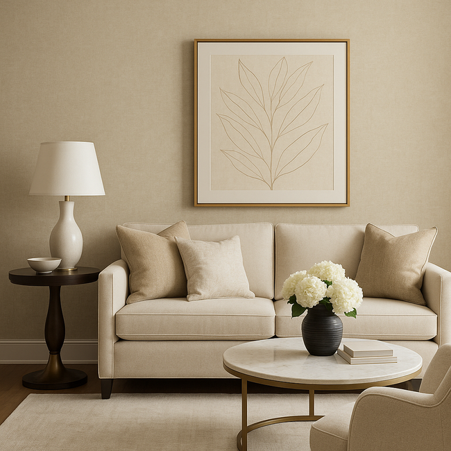 Dutch Wallcoverings Dutch Wallcoverings - Linen & Textures - uni sandbeige - Vliesbehang - 10m x 53cm - TT10012