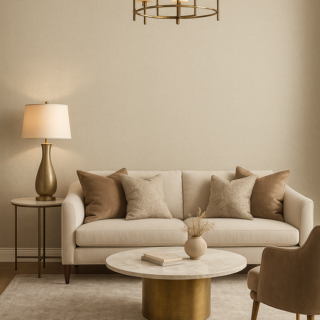 Dutch Wallcoverings Dutch Wallcoverings - Linen & Textures - uni taupe - Vliesbehang - 10m x 53cm - TT10015