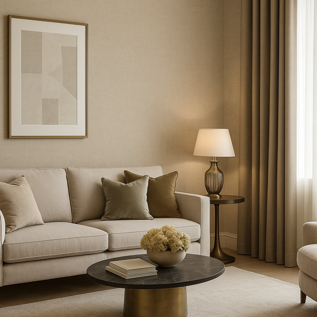 Dutch Wallcoverings Dutch Wallcoverings - Linen & Textures - uni taupe - Vliesbehang - 10m x 53cm - TT10015