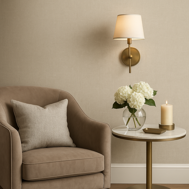 Dutch Wallcoverings Dutch Wallcoverings - Linen & Textures - uni taupe - Vliesbehang - 10m x 53cm - TT10015