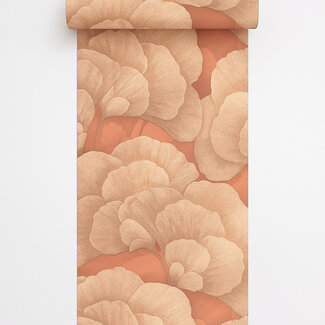 Dutch Wallcoverings Vliesbehang - Renaissance - Blossom Coral/gold - RE521016