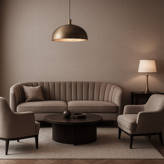 Dutch Wallcoverings Dutch Wallcoverings - Renaissance - Natural Weave Taupe - Vliesbehang - 10m x 53cm - RE521045