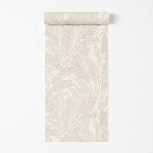 Dutch Wallcoverings Dutch Wallcoverings - Renaissance - Leaves White - Vliesbehang - 10m x 53cm - RE521051