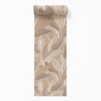 Dutch Wallcoverings Vliesbehang - Renaissance - Leaves Taupe - RE521053