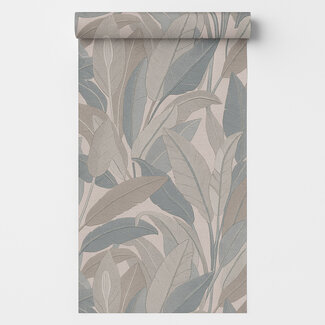 Dutch Wallcoverings Vliesbehang - Renaissance - Leaves Grey - RE521054 Dutch Wallcoverings Vliesbehang - Renaissance - Leaves Grey - RE521054