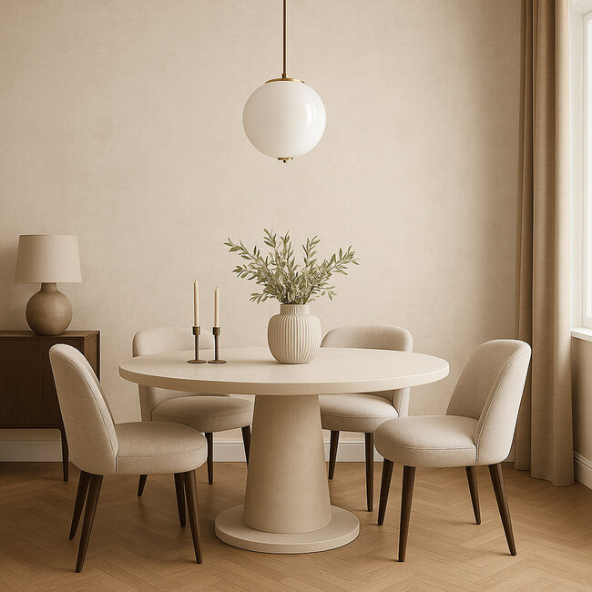 Dutch Wallcoverings Dutch Wallcoverings - Renaissance - Needle Point Plain White - Vliesbehang - 10m x 53cm - RE521061