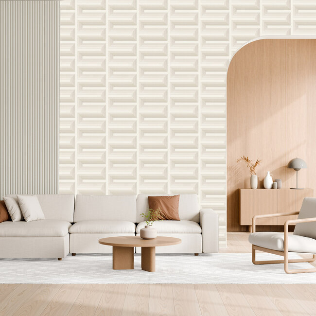 Dutch Wallcoverings Dutch Wallcoverings - Renaissance - Grecian Key Cream - Vliesbehang - 10m x 53cm - RE521071