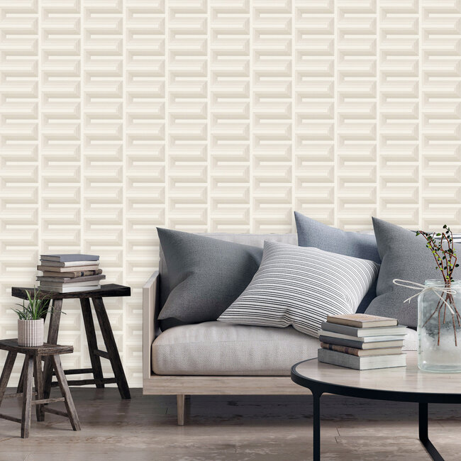 Dutch Wallcoverings Dutch Wallcoverings - Renaissance - Grecian Key Cream - Vliesbehang - 10m x 53cm - RE521071