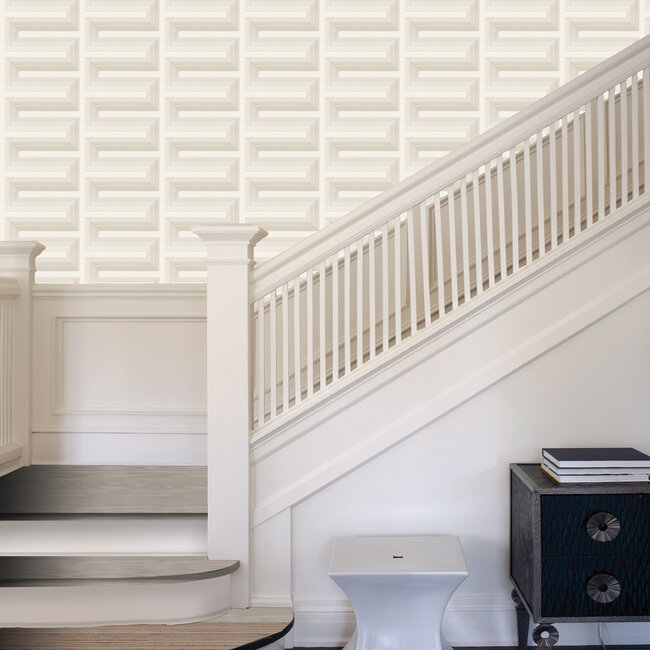 Dutch Wallcoverings Dutch Wallcoverings - Renaissance - Grecian Key Cream - Vliesbehang - 10m x 53cm - RE521071