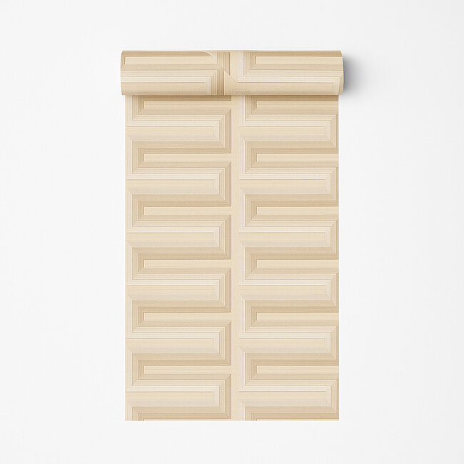 Dutch Wallcoverings Dutch Wallcoverings - Renaissance - Grecian Key Beige - Vliesbehang - 10m x 53cm - RE521072